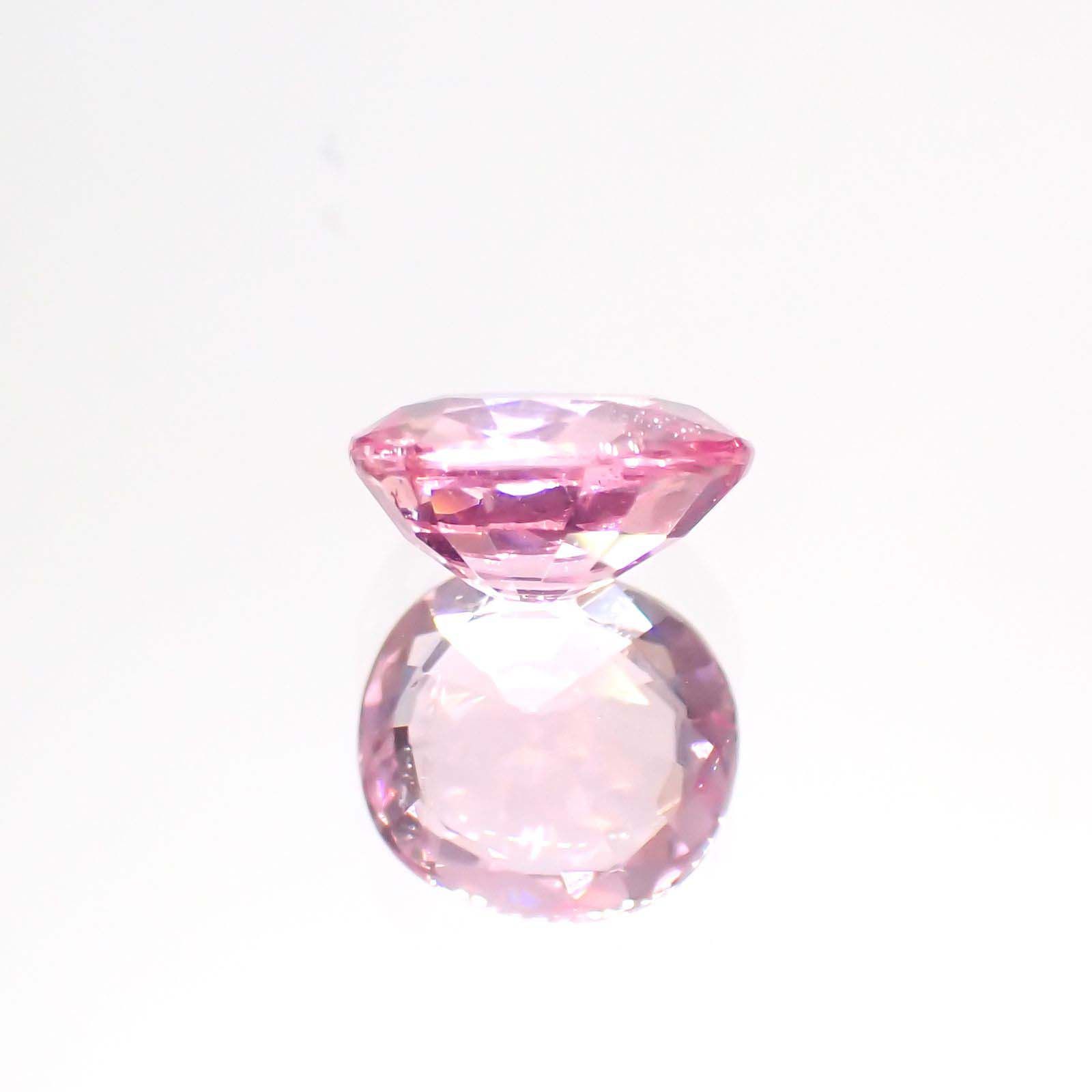 ピンクスピネル(宝石名ピンク・スピネル)タンザニア産 1.19ct 識別済[230722568]6.8x6.4mm前後