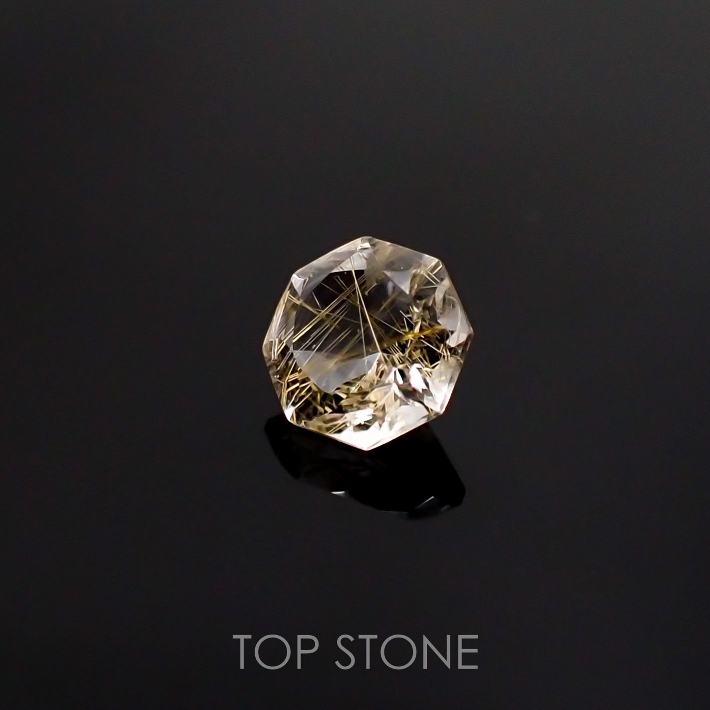 ◇オクタゴンカット◇ルチルクォーツSA ブラジル産 ルース 0.5ct[210511015]5×5mm前後