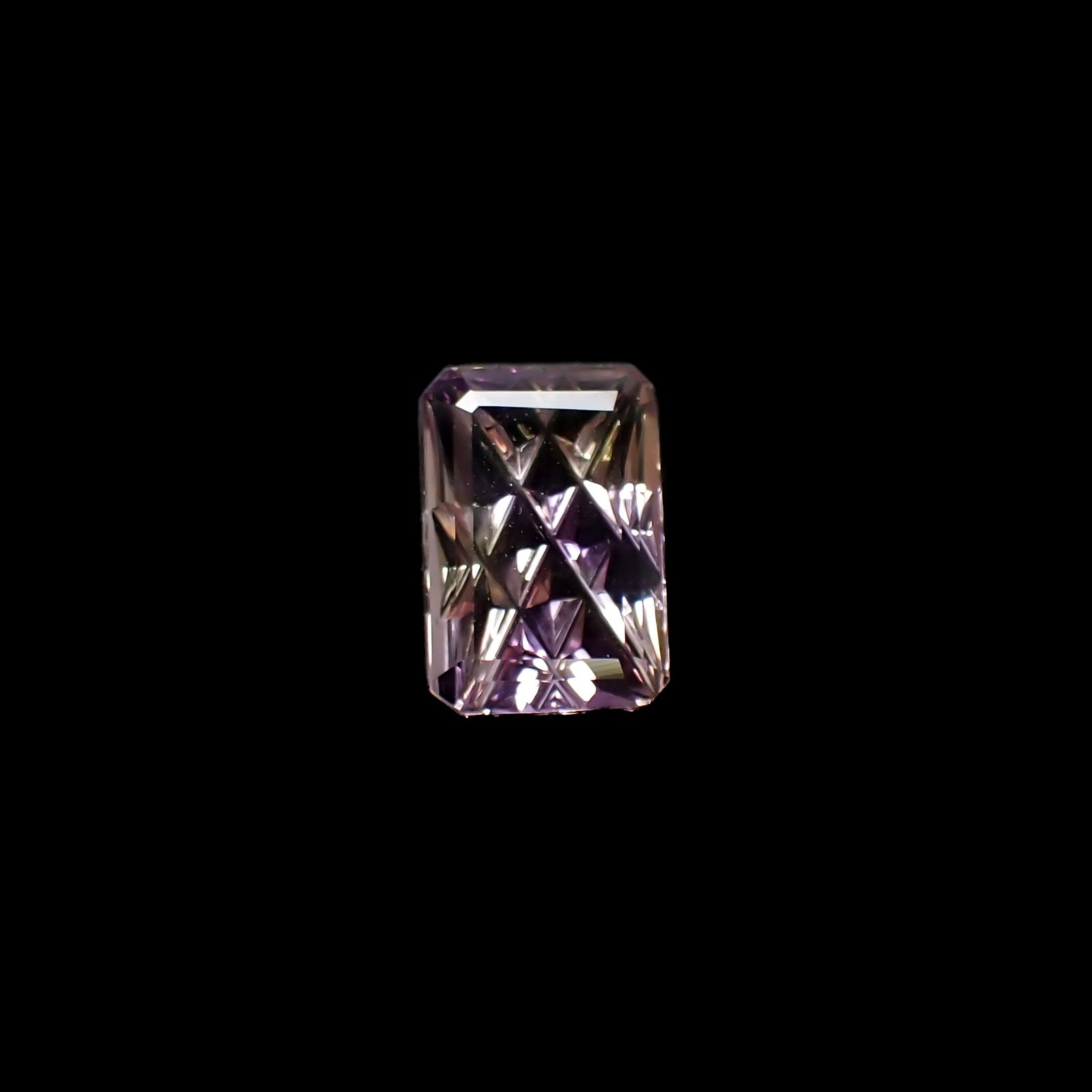 ◇甲州貴石切子Plus Three◇アメトリン カード付き ブラジル産 4.19ct[240628258]12.5x8.5mm前後