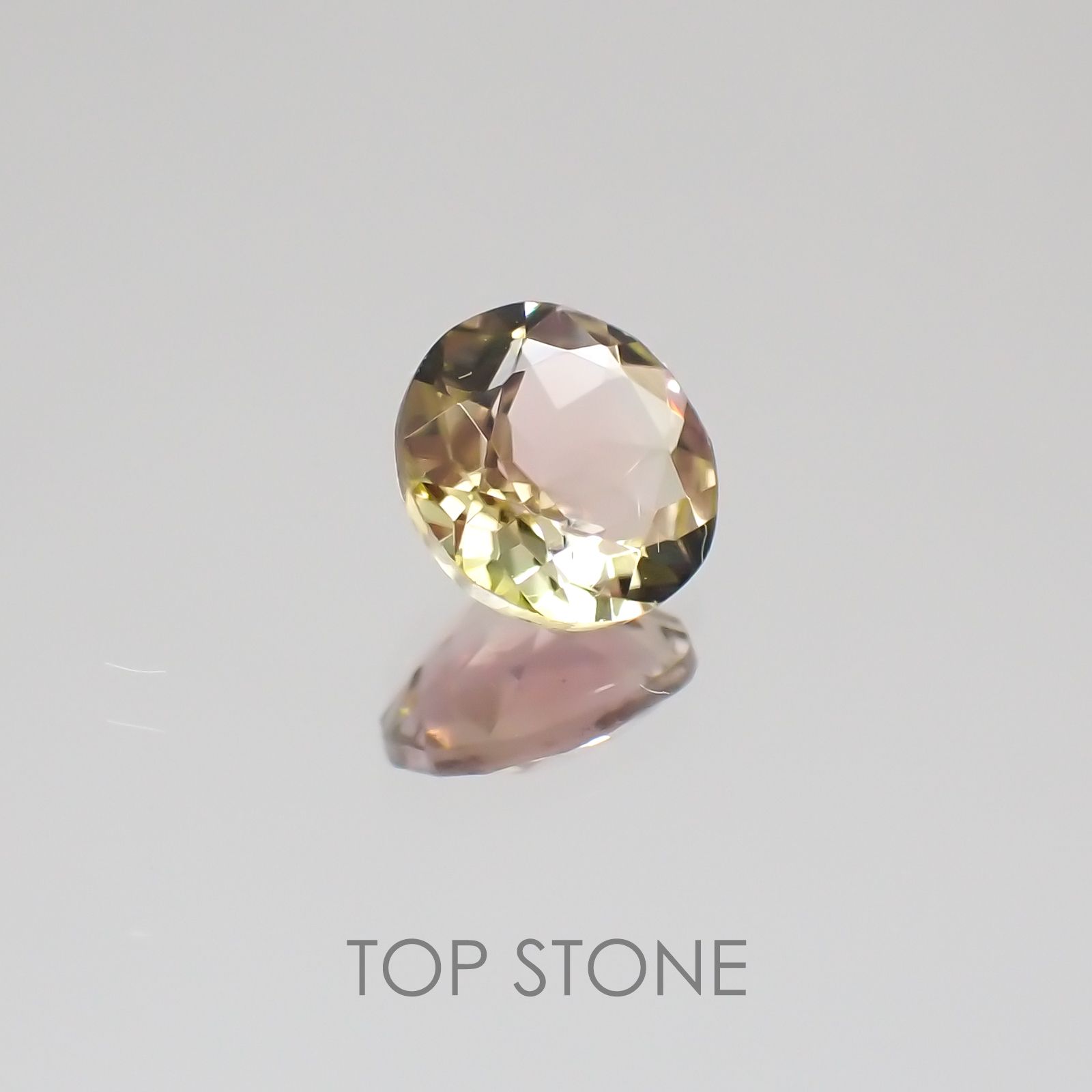 バイカラートルマリン ブラジル産 ルース 0.52ct[20129004]5.2×5.2mm前後