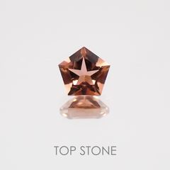 ◇ペンタゴンカット◇シナモンカラートルマリンSA(宝石名トルマリン) ブラジル/アフリカ産 0.24ct 識別済[21029143]4×4mm前後