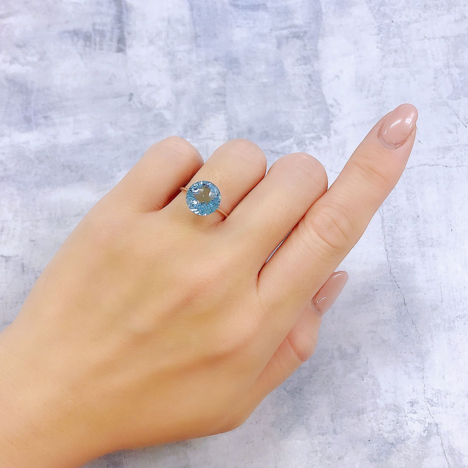◇カスタムカット◇ブルートパーズ ブラジル産 5.04ct[221219326]10.2x10.2mm前後