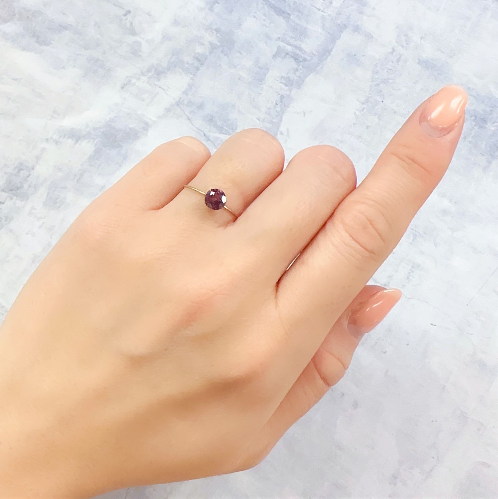 カラーシフトマラヤガーネット(宝石名ガーネット)タンザニア産 0.84ct 識別済[230120271]5.4x5.4mm前後