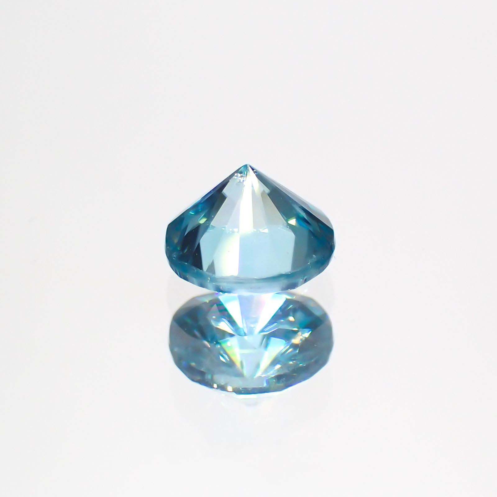 ブルージルコン(宝石名ジルコン)カンボジア産 0.75ct 識別済[220113988]5x4.9mm前後