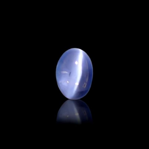 アパタイトキャッツアイ(宝石名ブルー・アパタイト・キャッツアイ)マダガスカル産 2.395ct ソ付(彩珠)[230823100]8.1x6.1mm前後