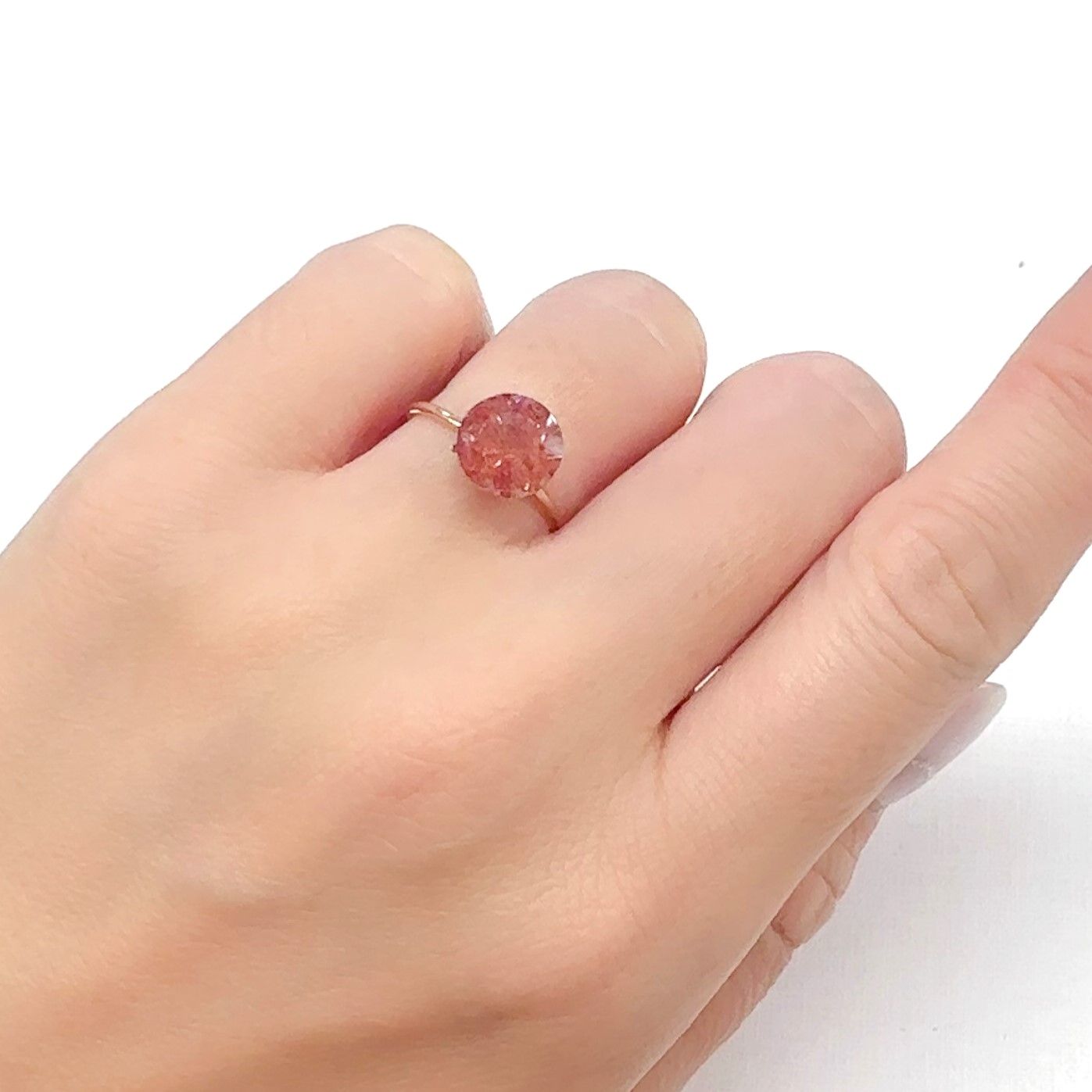 ファイヤークォーツ ナイジェリア産 2.50ct[240326726]8.9x8.9mm前後