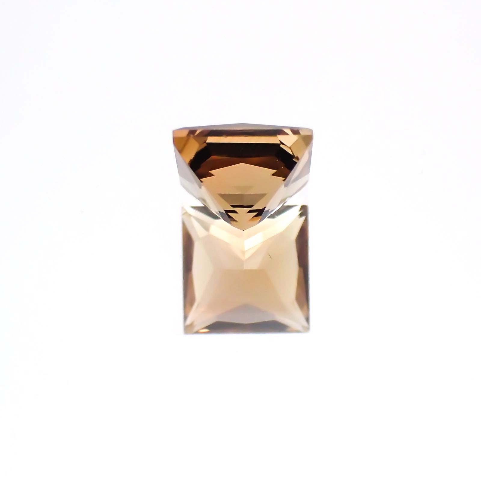 ◇プリンセスカット◇オレンジトルマリン(宝石名トルマリン)ブラジル産 0.70ct 識別済[231225190]4.9x4.9mm前後