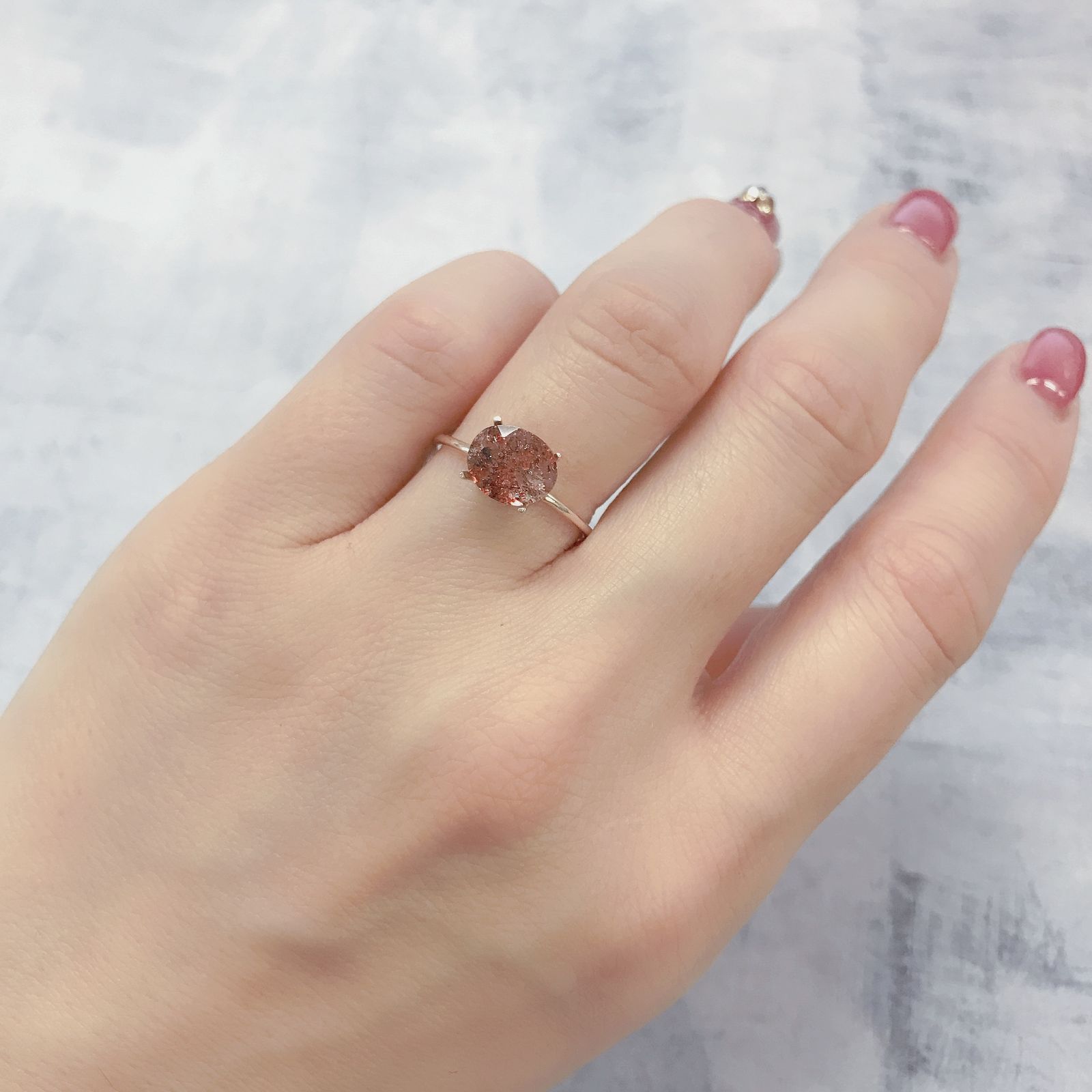 ファイヤークォーツ ナイジェリア産 1.29ct[220114750]8.2x6.8mm前後