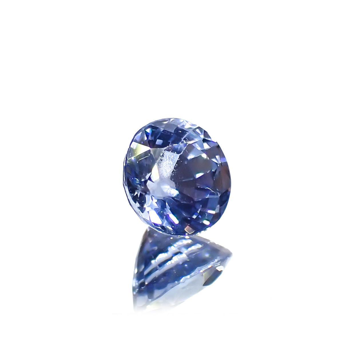 アイスブルーサファイア(宝石名サファイア)スリランカ/マダガスカル産 0.42ct 識別済[230119937]4.2x4.2mm前後