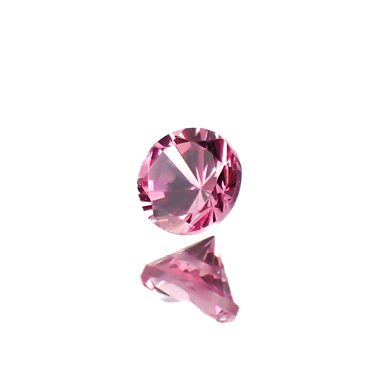 ホットピンクスピネル(宝石名ピンク・スピネル)タンザニア産 0.22ct 識別済[220616595]3.5x3.4mm前後