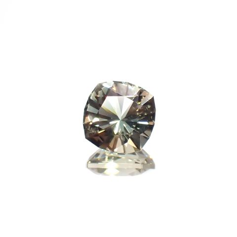 ◇カスタムカット◇バイカラーオレゴンサンストーン(宝石名ラブラドライト)アメリカ・オレゴン州産 2.83ct 識別済[230321115]9.1x9.1mm前後