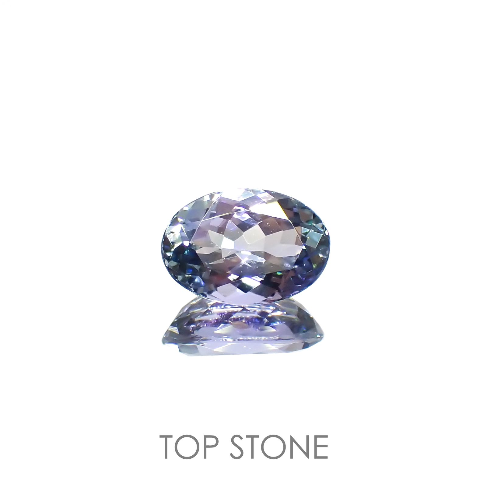 バイカラータンザナイト(宝石名ゾイサイト)タンザニア産 1.05ct 識別済[220717001]7.7x5.4mm前後