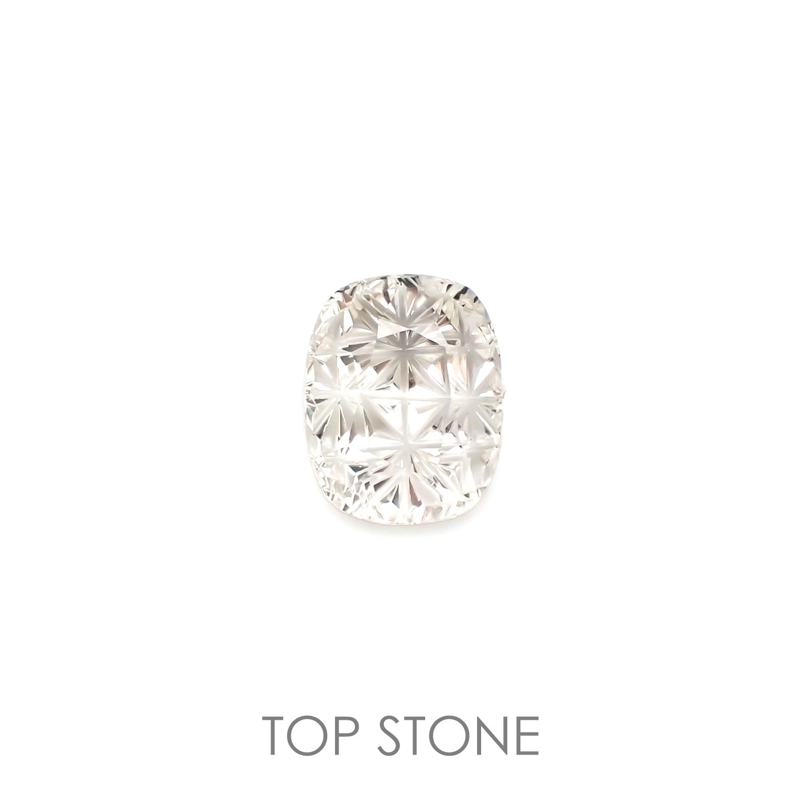 ◇甲州貴石切子Plus Three◇フェナカイト カード付き(宝石名ホワイト・フェナカイト)ブラジル産 3.02ct 識別済[220616061]10x8mm前後