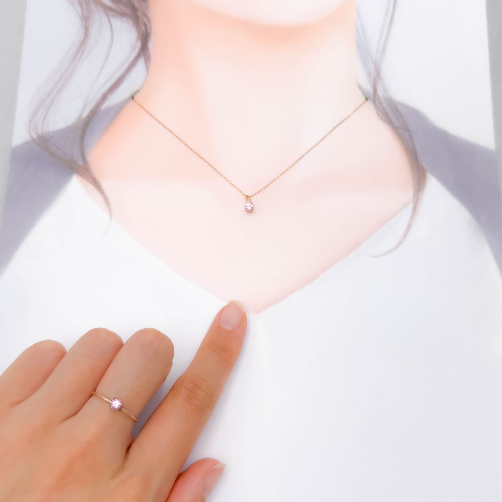 ◇ペアセット◇ピンクスピネル タンザニア産 0.46ct(2pcs合計) [250730790]3.6x3.5mm前後