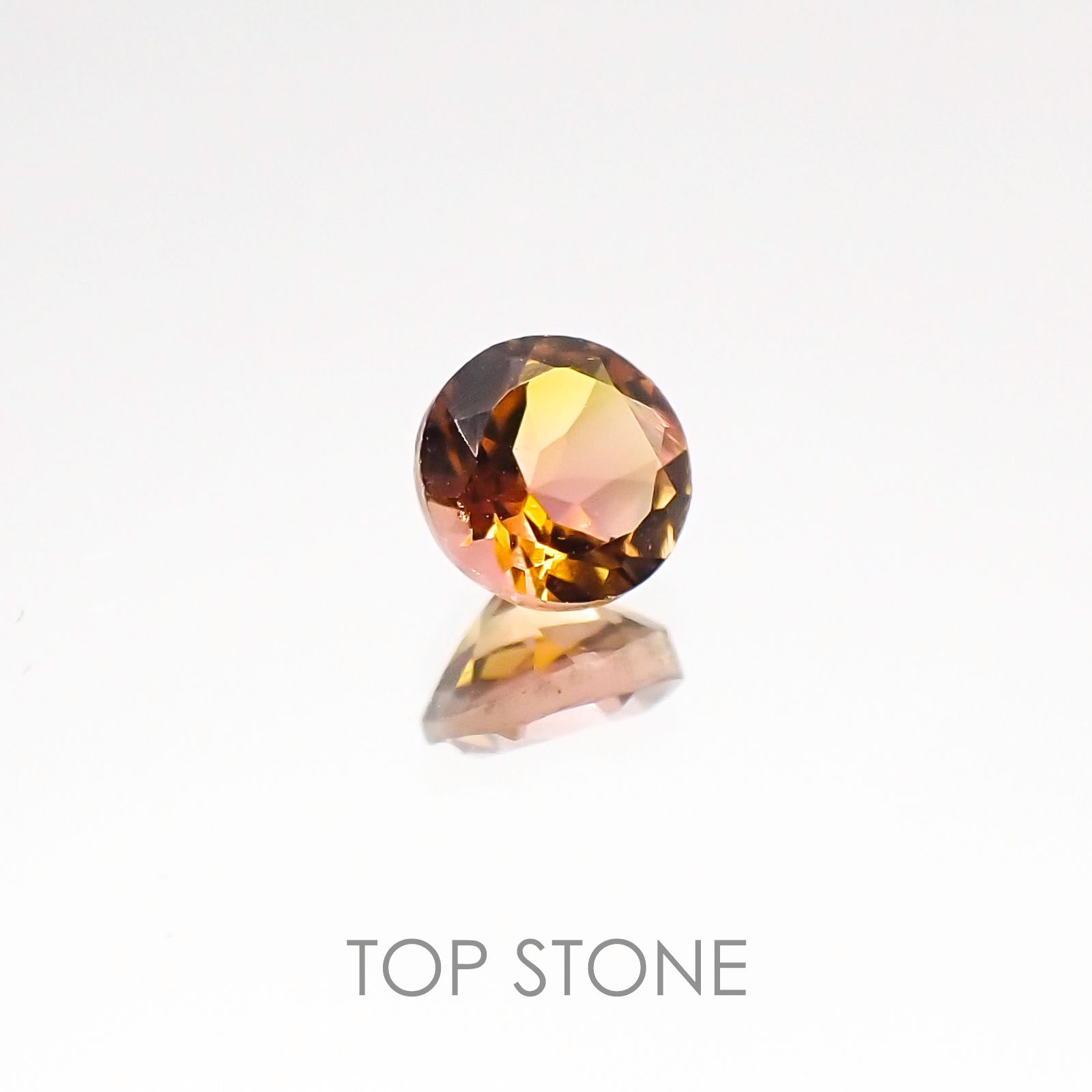 バイカラートルマリン ブラジル産 ルース 0.36ct[20107127]4.3×4.4mm前後