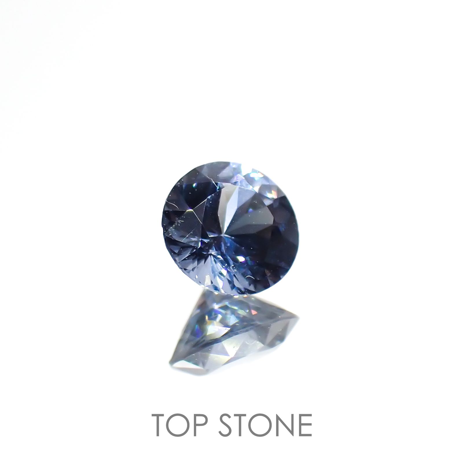 グレイッシュブルースピネル(宝石名スピネル)ビルマ/マダガスカル産 0.24ct 識別済[220817444]3.9x3.9mm前後