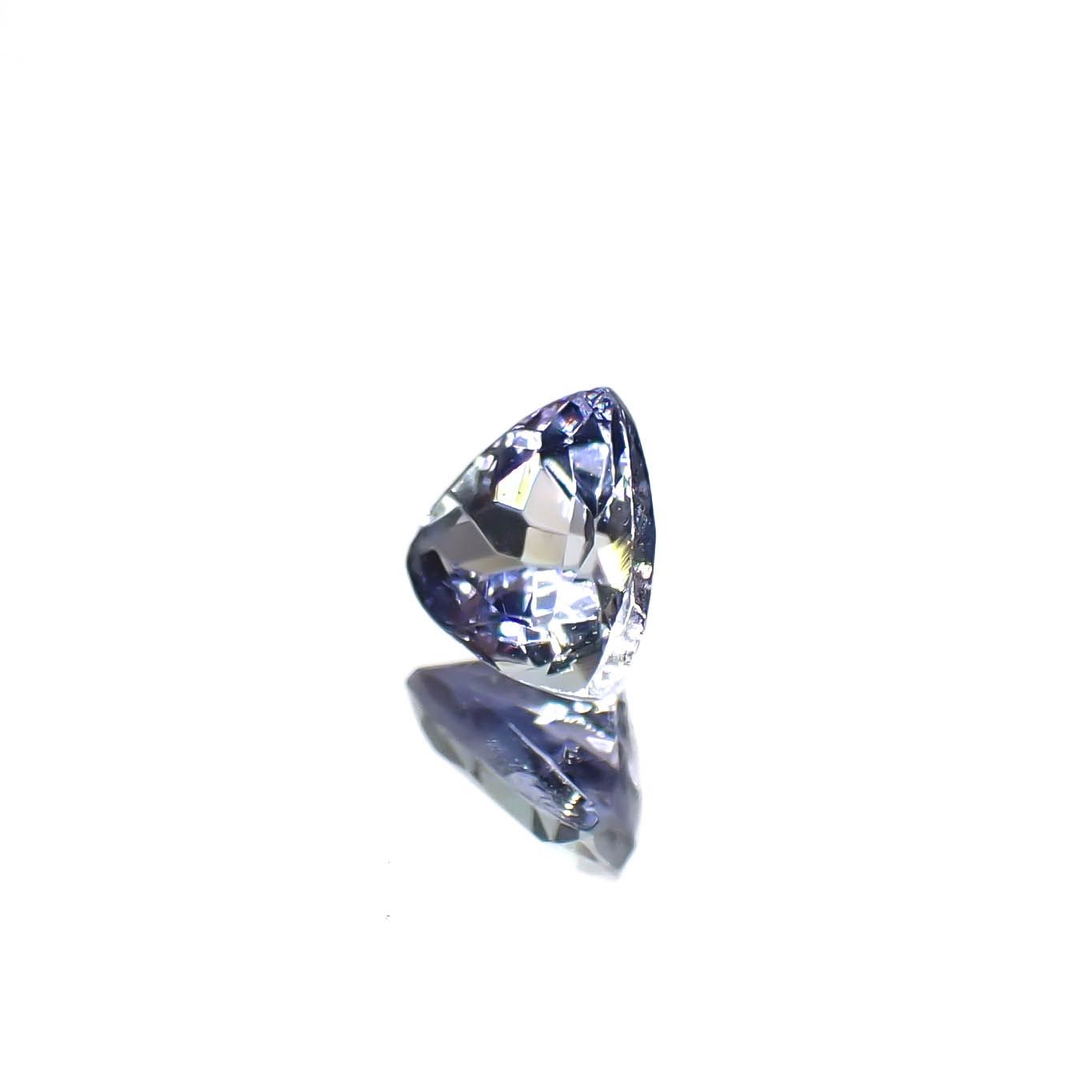 バイカラータンザナイト(宝石名ゾイサイト)タンザニア産 0.47ct 識別済[240828605]4.9x5.1mm前後