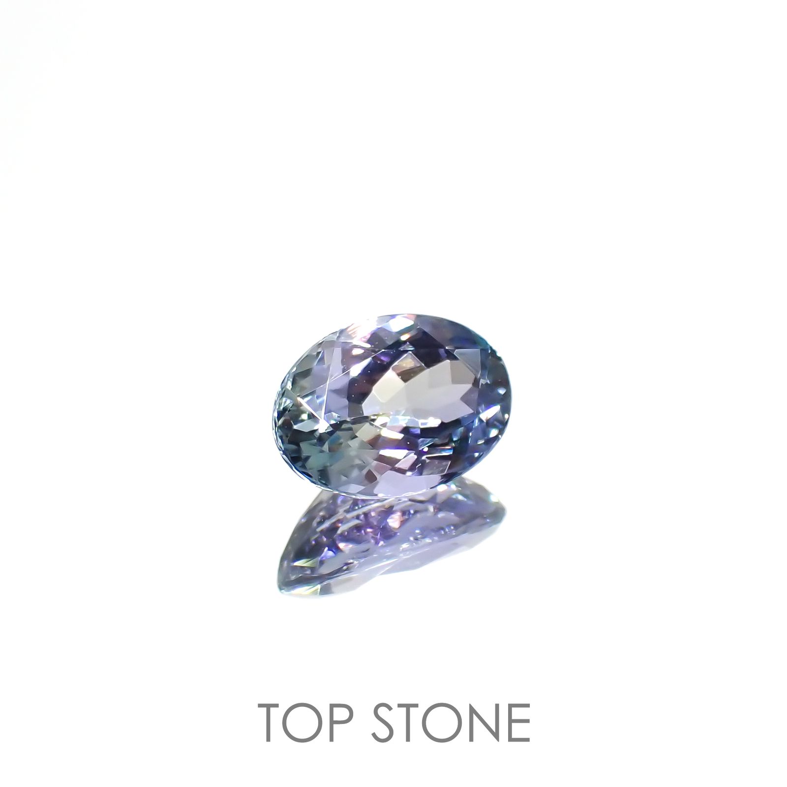 バイカラータンザナイト(宝石名ゾイサイト)タンザニア産 1.05ct 識別済[220717001]7.7x5.4mm前後