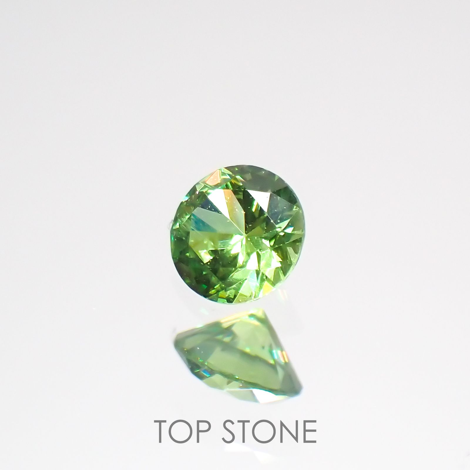 デマントイドガーネット(宝石名デマントイド・ガーネット)ロシア産 0.12ct 識別済[220616480]2.9x2.9mm前後