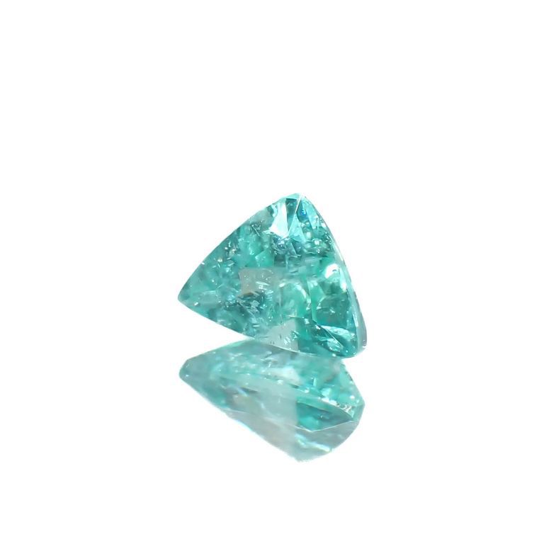 パライバトルマリン(宝石名トルマリン/別名パライバ・トルマリン)ブラジル・パライバ州バターリャ鉱山産 0.28ct 識別済[221018806]3.8x4.9mm前後