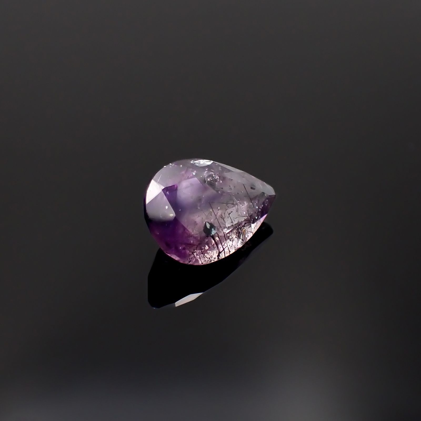 アメジストエレスチャル ナイジェリア産 4.02ct[231224660]14x9.2mm前後