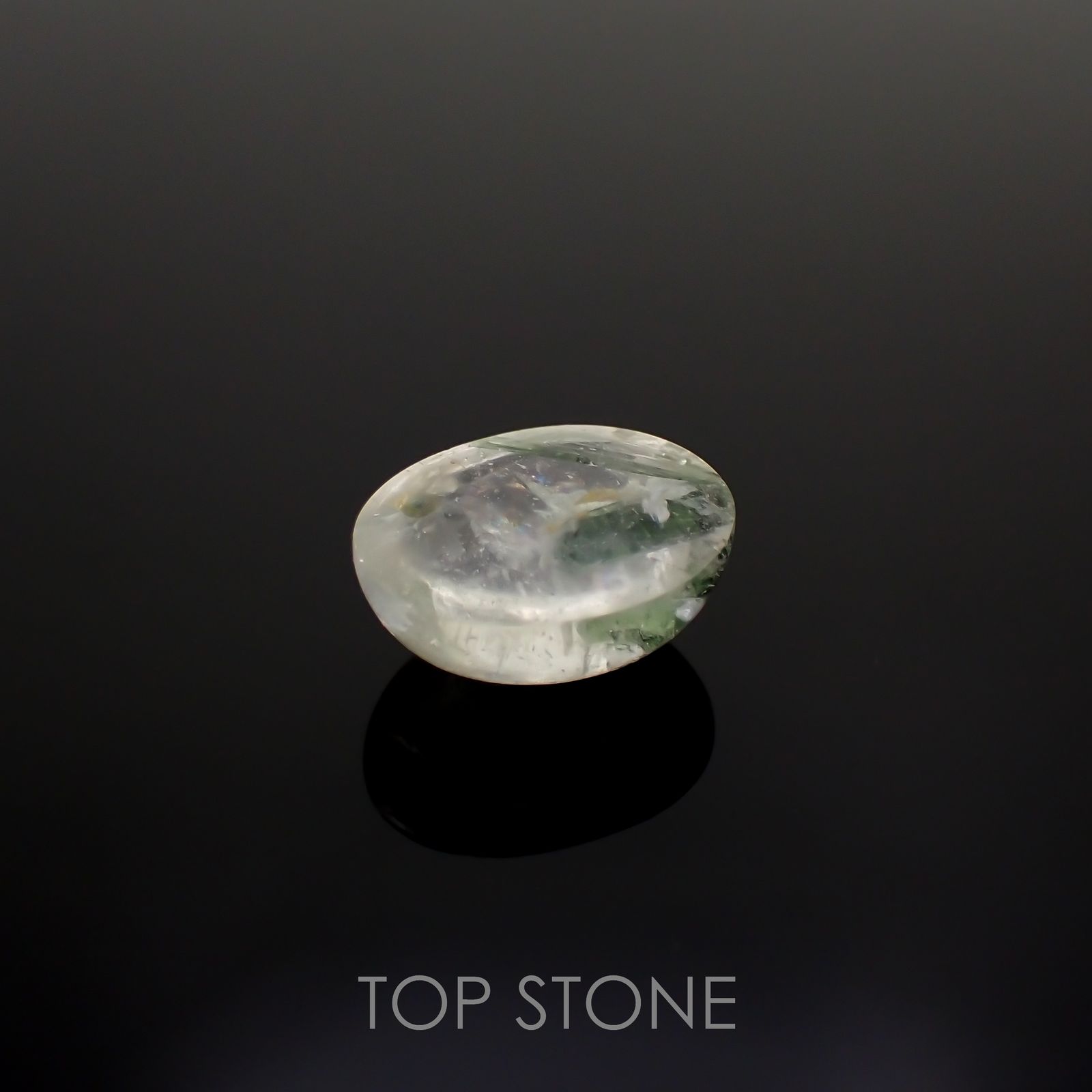 グリーントルマリンインクォーツ ブラジル・ミナスジェライス州産 10.59ct[221018311]15.7x12.4mm前後