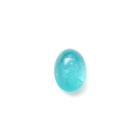 パライバトルマリン(宝石名トルマリン/別名パライバ・トルマリン)ブラジル・キントス鉱山産 0.910ct ソ付(宝貴協)[240928727]7.18x5.17mm前後