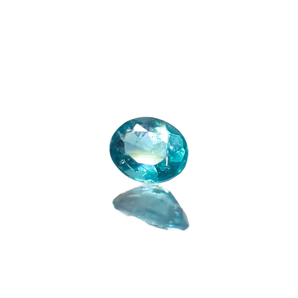 パライバトルマリン(宝石名トルマリン/別名パライバ・トルマリン)ブラジル・パライバ州バターリャ鉱山産 0.059ct 識別済[250730743]2.9x2.2mm前後