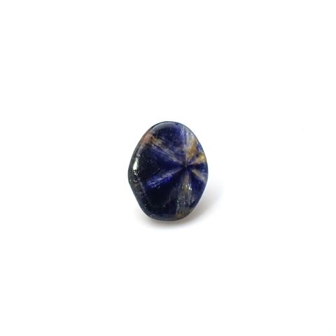 トラピッチェサファイア 原石スライス磨き ビルマ産 0.56ct [250830982]6.5x5.2mm前後