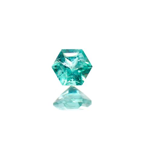 ◇ヘキサゴンカット◇エメラルド(宝石名エメラルド)ザンビア産 0.18ct 識別済[220115190]3.5x3.4mm前後