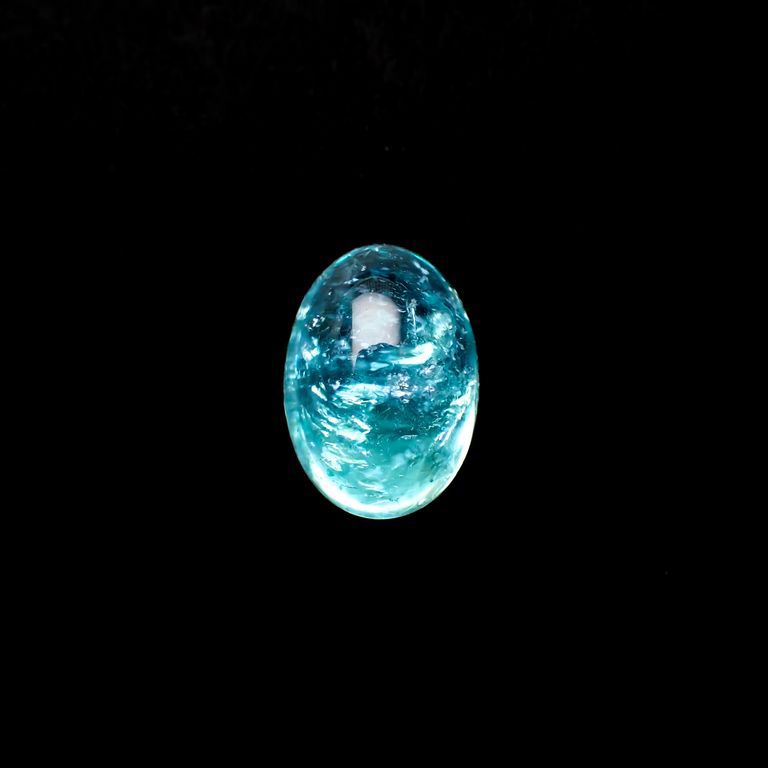 パライバトルマリン(宝石名トルマリン/別名パライバ・トルマリン)ブラジル・キントス鉱山産 2.925ct ソ付(宝貴協)[221018758]10.1x7.2mm前後