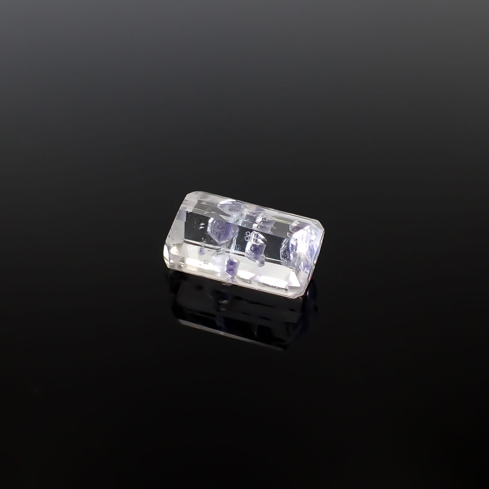 ◇カスタムカット◇フローライトインクォーツ マダガスカル産 4.98ct [250329950]12.5x7.5mm前後