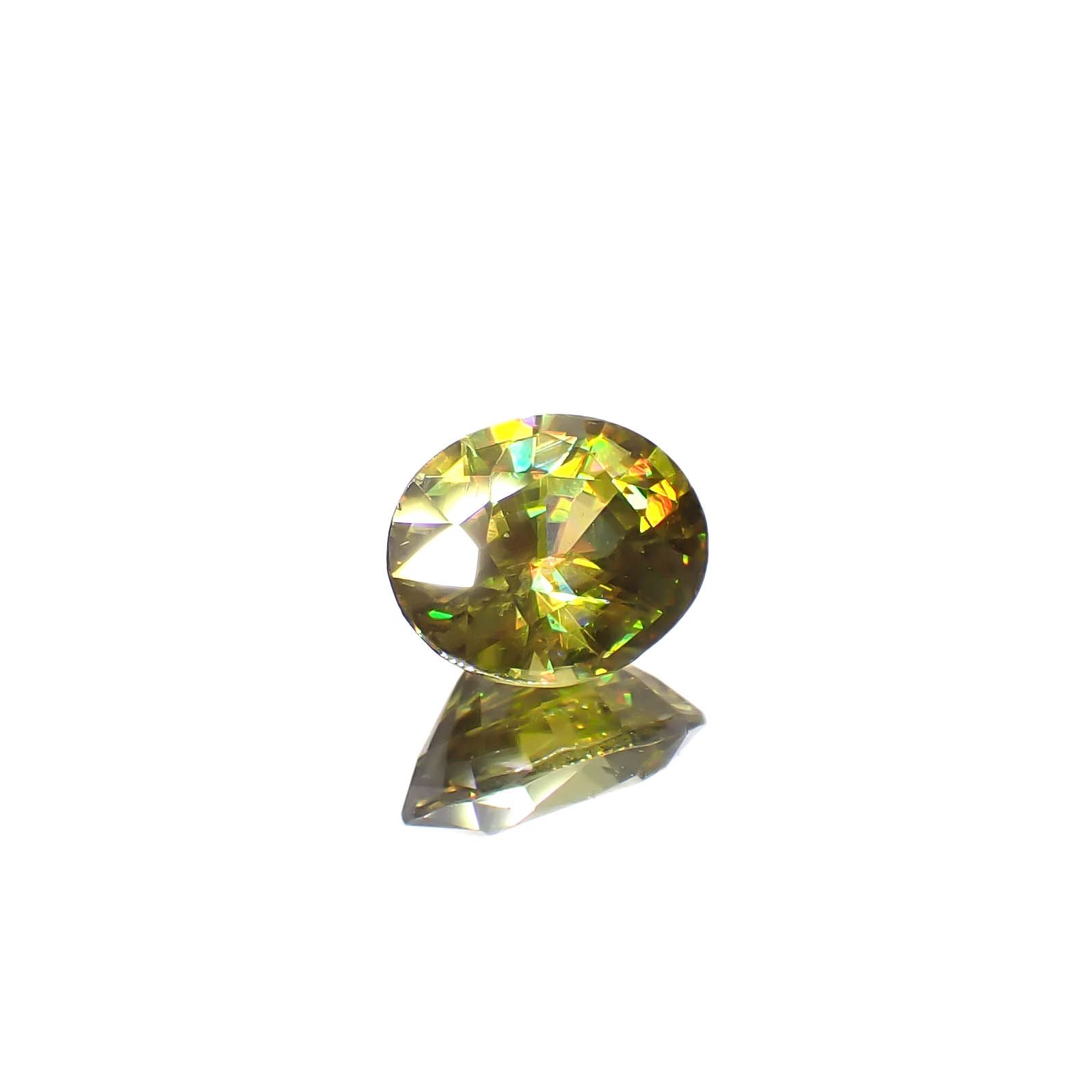 スフェーン(宝石名スフェーン)マダガスカル産 1.00ct 識別済[240627951]6.8x5.5mm前後