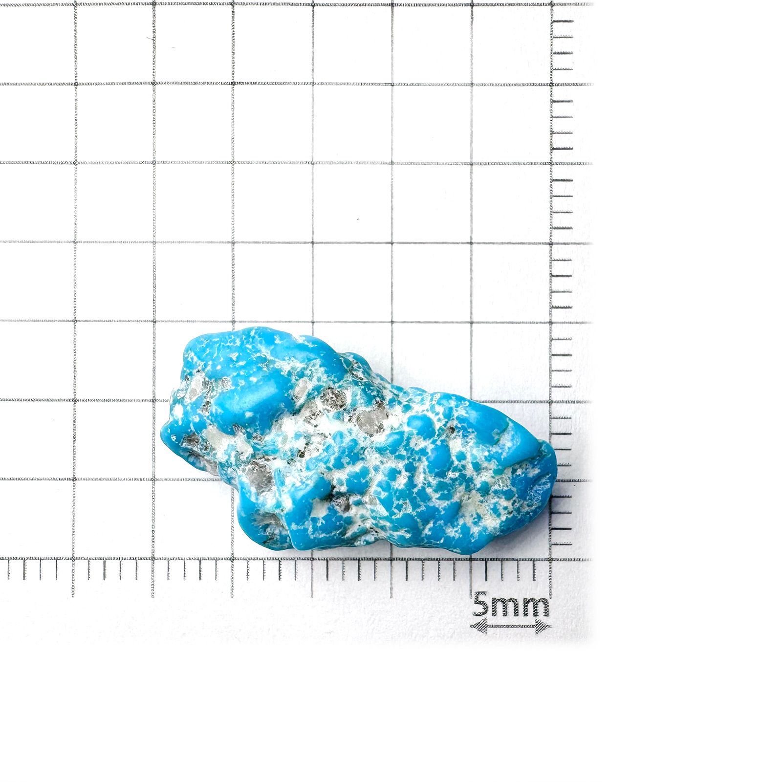 ターコイズ 原石 アメリカ・アリゾナ州キングマン産 11.47ct[240226369]23.3x13.3mm前後