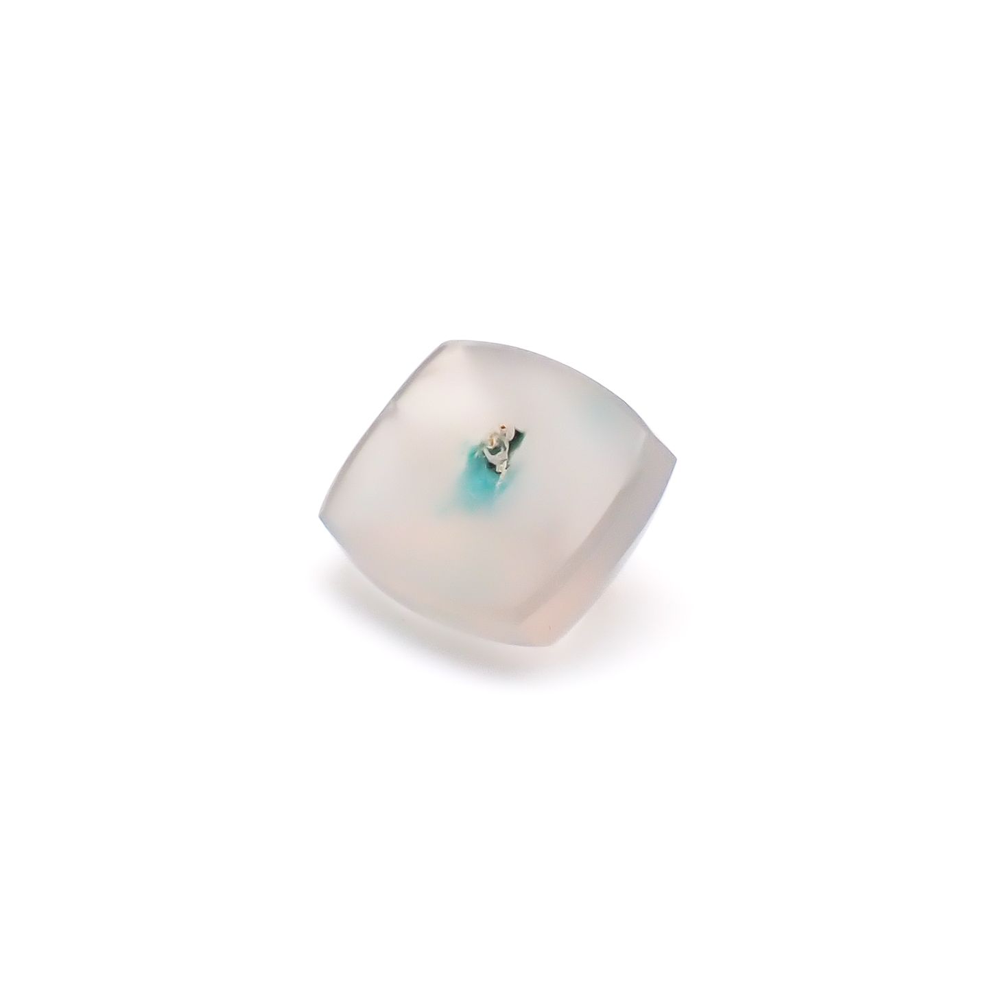 コッパークリソコラインカルセドニー インドネシア産 4.77ct / 11.2x9.9mm前後 [260932795]