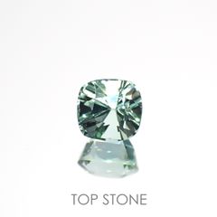 ブルーグリーントルマリン(宝石名トルマリン)アフガニスタン産 0.94ct 識別済[221018340]5.5x5.2mm前後