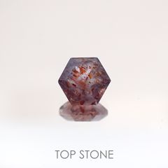 ◇ヘキサゴンカット◇ブラッドショットアイオライトSA インド産 ルース 0.3ct[210610987]4.1×4.1mm前後