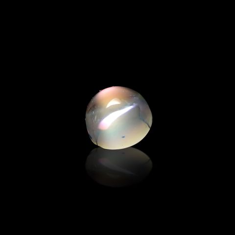 レインボームーンストーン(宝石名アンデシン)インド・タミルナードゥ州産 0.85ct 識別済[240828620]5.5x5.5mm前後