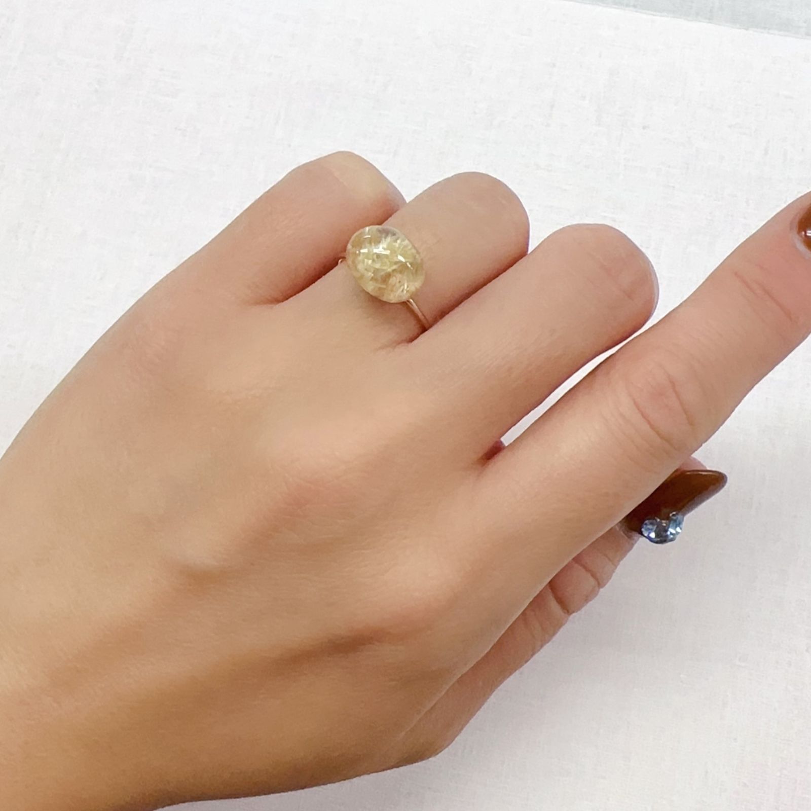 フラワールチルクォーツ ブラジル産 5.09ct[231023760]11.4x9mm前後