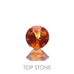 オレンジロードクロサイト 南アフリカ産 0.14ct[230321026]3x2.9mm前後