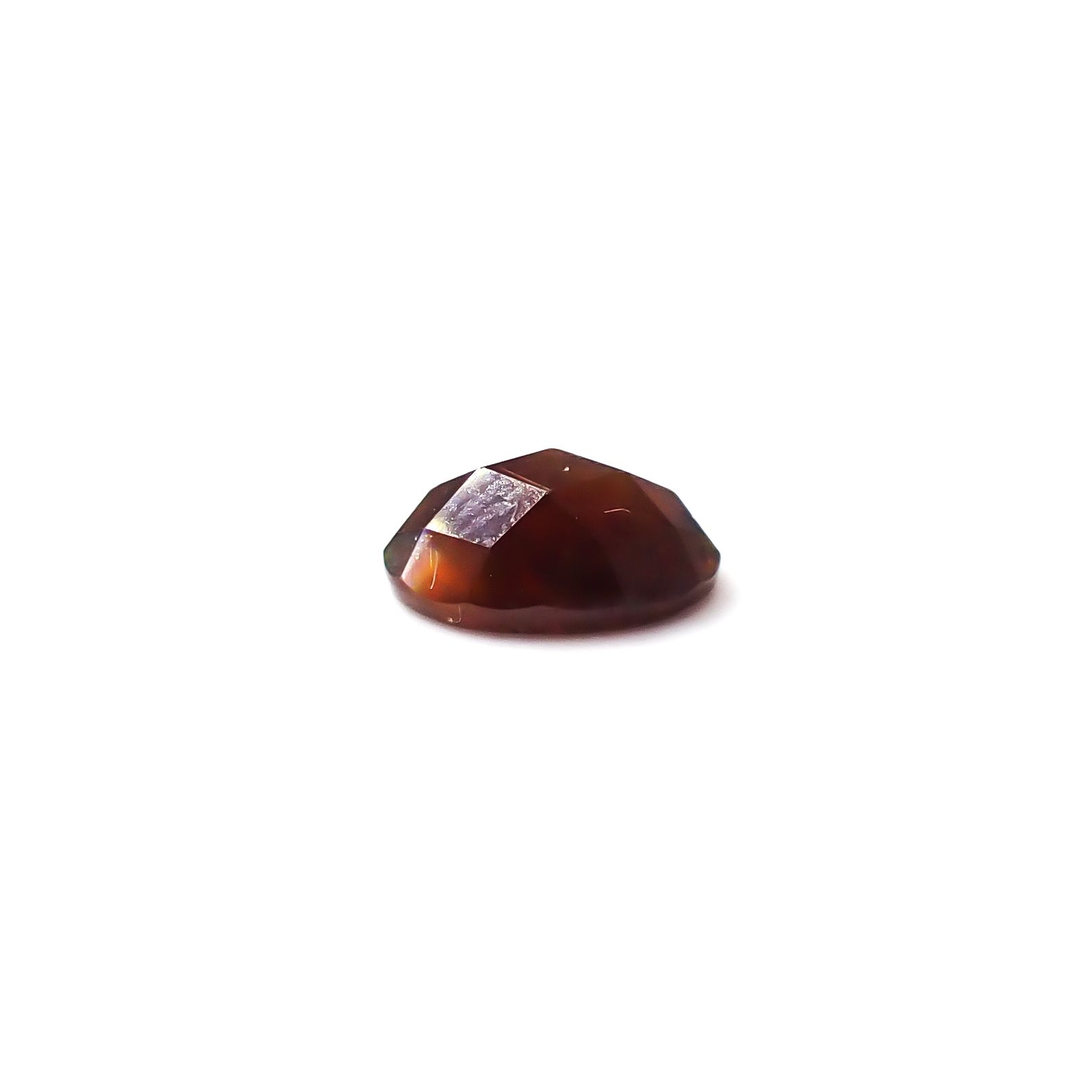 ◇チェッカーカット◇レインボーガーネット 日本・奈良県産 0.88ct / 6.8x4.9mm前後 [260432091]