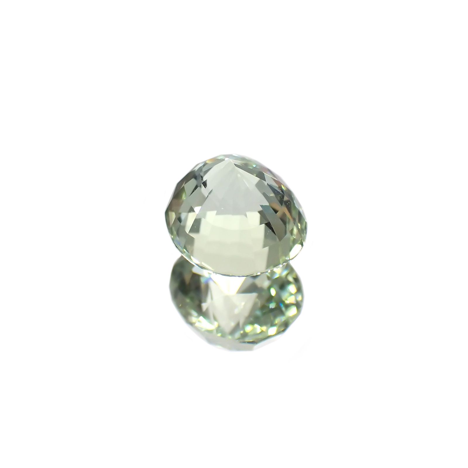 ミントトルマリン(宝石名ライトグリーン・トルマリン) ルワンダ産 1.788ct ソ付(彩珠)[210510003]7.6×6.7mm前後