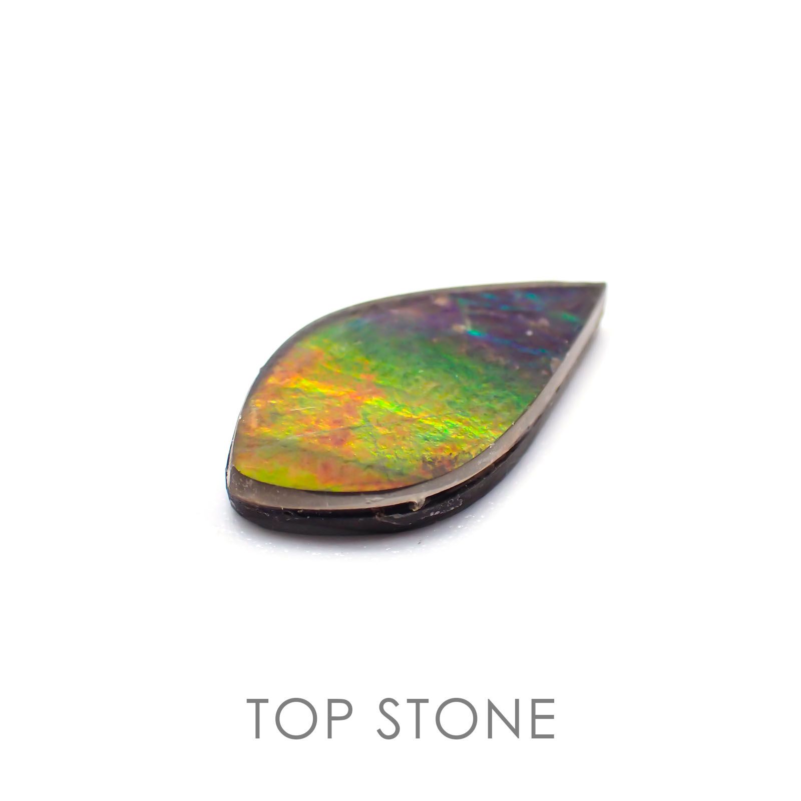 ◇フリーフォーム◇アンモライト カナダ産 ルース 3.71ct[20129021]16.3×8.8mm前後
