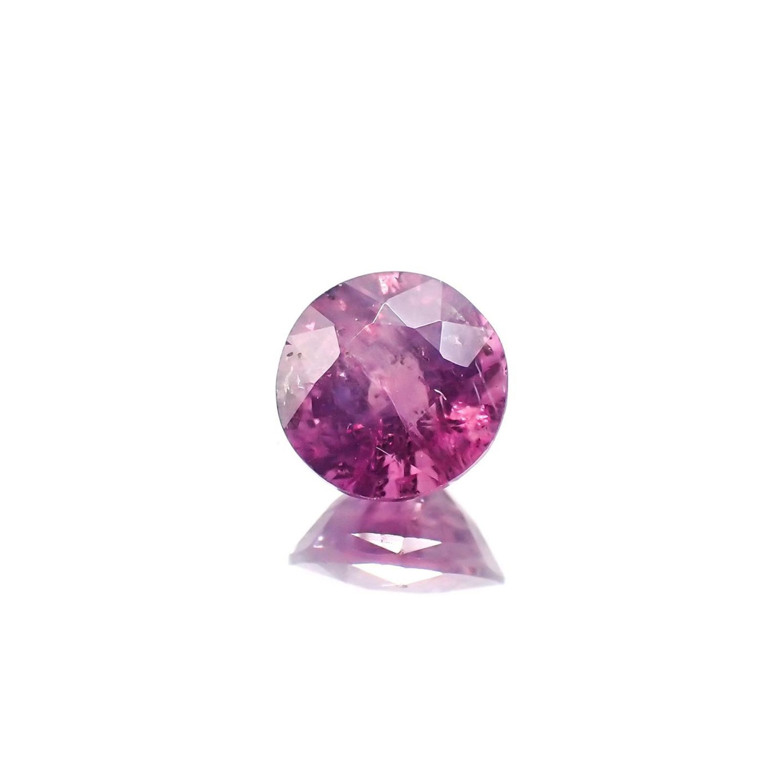 パープルサファイア(宝石名パープル・サファイア)パキスタン・カシミール地方産 1.166ct ソ付(彩珠)[231124085]6.3x6.3mm前後