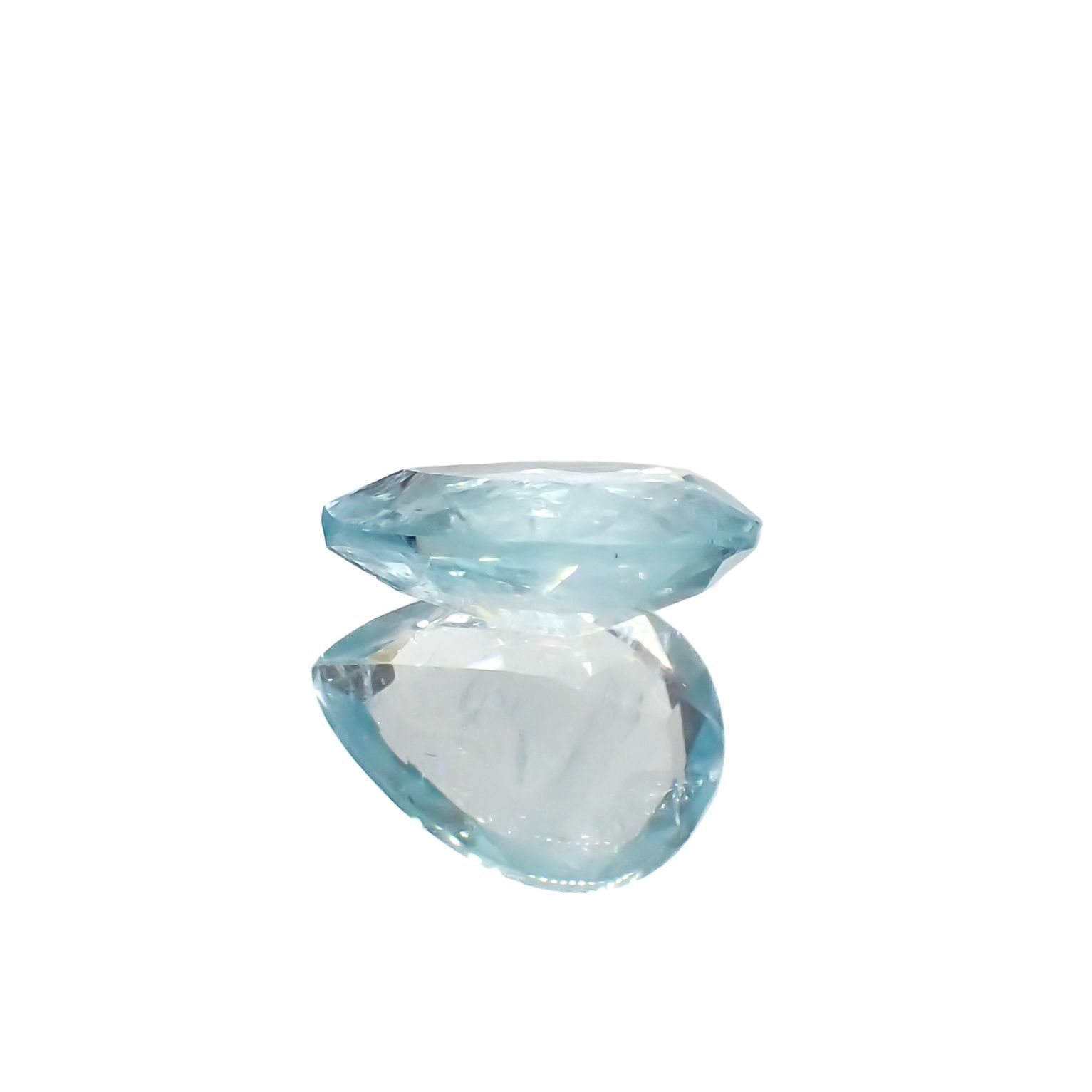 ユークレース(宝石名ブルー・ユークレース)コロンビア産 1.285ct ソ付(彩珠)[221018855]8.9x6.7mm前後