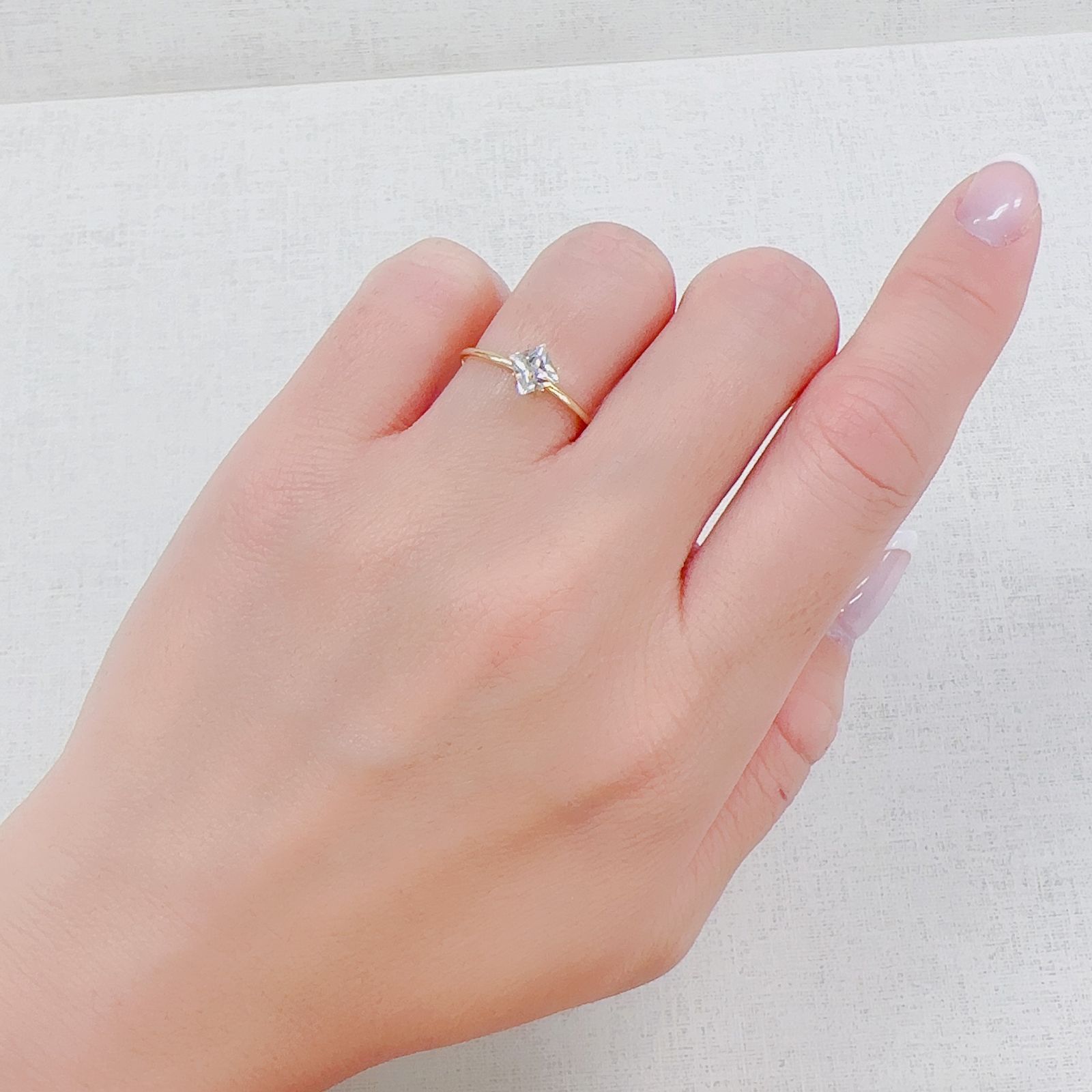 ◇プリンセスカット◇シャンパンカラージルコン スリランカ/カンボジア産 0.71ct[230521906]4.5x4.3mm前後