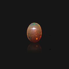 ◇ダブルカボション◇ファイヤーオパール(宝石名ファイア・オパール)メキシコ産 1.100ct ソ付(彩珠)[231023918]10.3x7.7mm前後