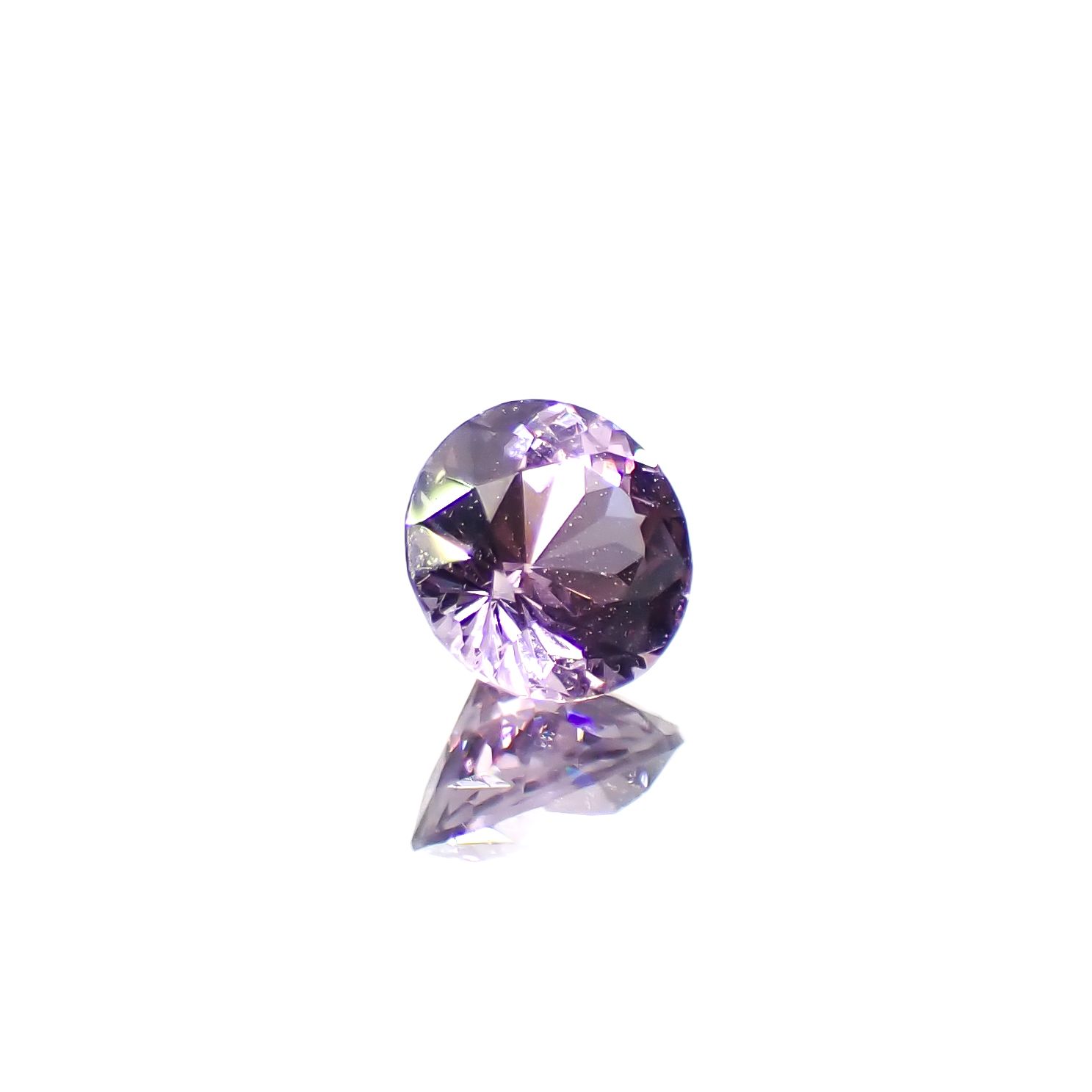 パープルスピネル(宝石名スピネル)ビルマ/マダガスカル産 0.39ct 識別済[241029268]4.5x4.5mm前後