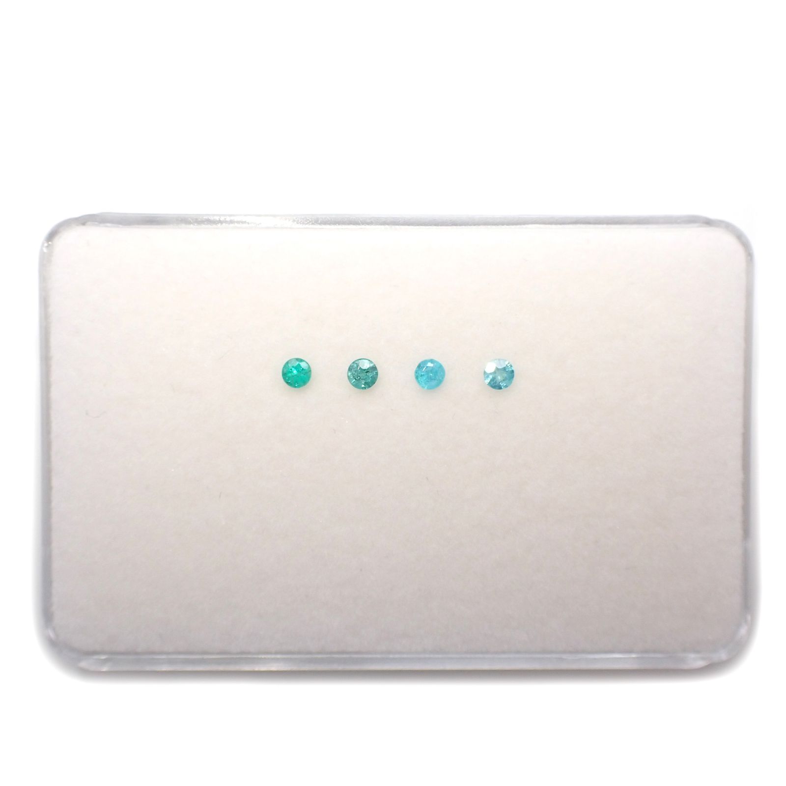 パライバトルマリン カラーグラデーション4pcsセット ブラジル産 0.18ct(4pcs合計)[230220485]2.2-2.3x2.2-2.3mm前後