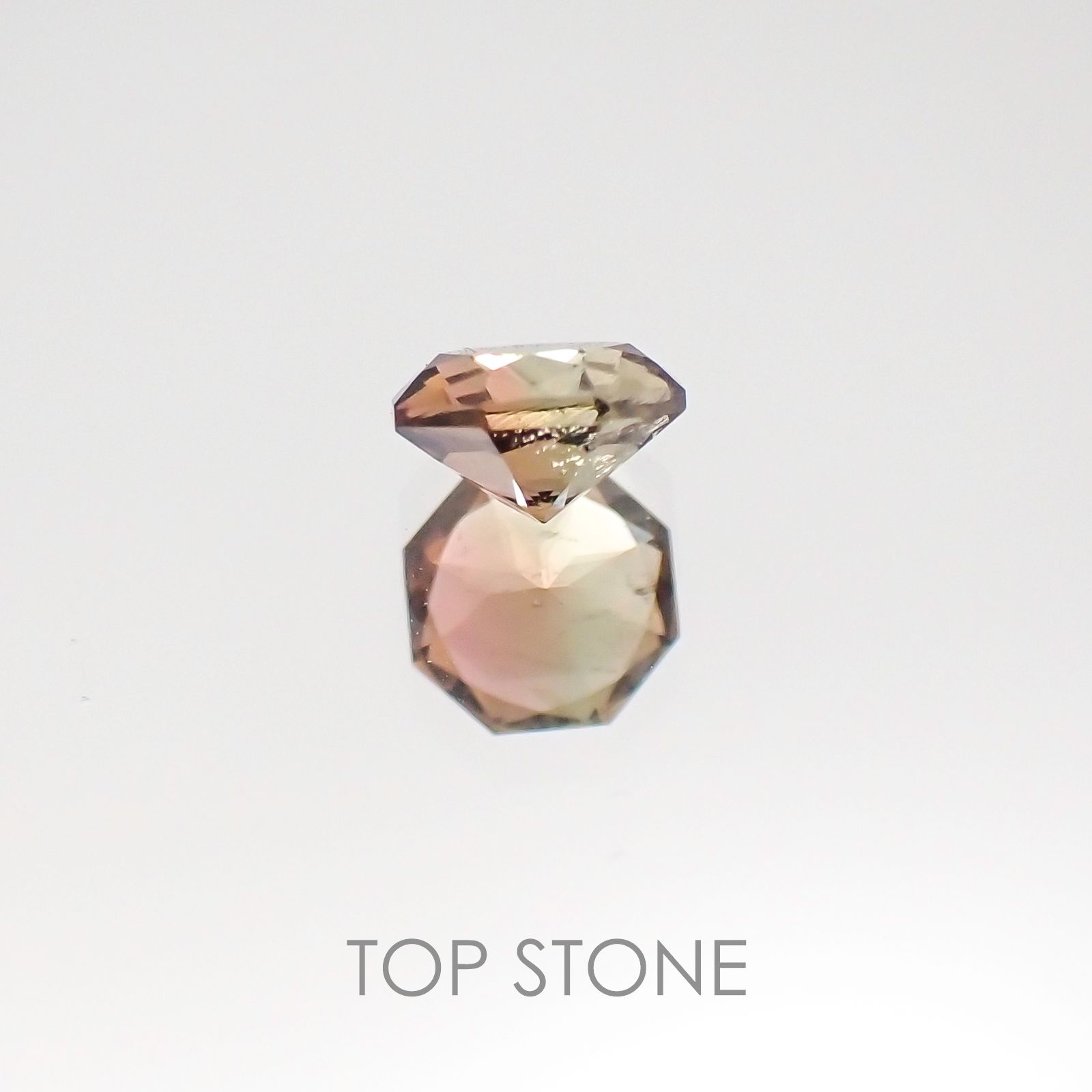 ◇オクタゴンカット◇バイカラートルマリンSA ブラジル・アフリカ産 ルース 0.28ct[20117150]4.4×4.4mm前後